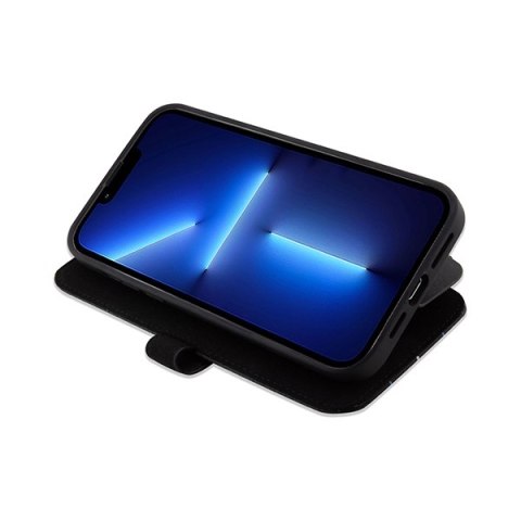 Mercedes MEBKP15X8ROLK iPhone 15 Pro Max 6.7" czarny/black bookcase Leather Wave Patern