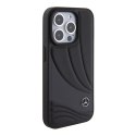 Mercedes MEHCP15L8ROLK iPhone 15 Pro 6.1" czarny/black hardcase Leather Wave Patern
