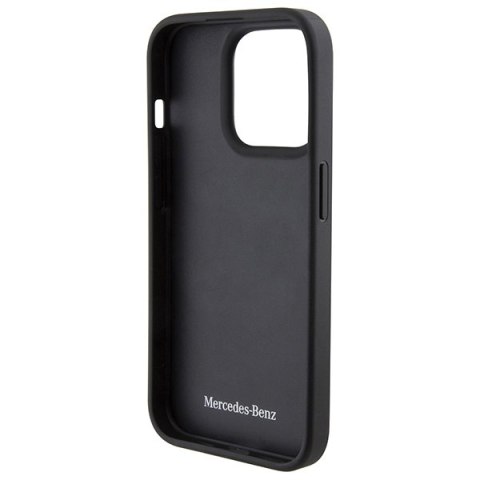 Mercedes MEHCP15L8ROLK iPhone 15 Pro 6.1" czarny/black hardcase Leather Wave Patern