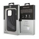 Mercedes MEHCP15L8ROLK iPhone 15 Pro 6.1" czarny/black hardcase Leather Wave Patern