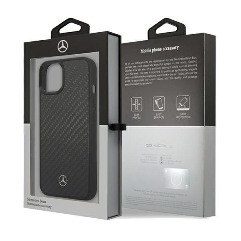 Mercedes MEHCP15SRCABK iPhone 15 6.1" czarny/black hardcase Carbon Fiber Dynamic