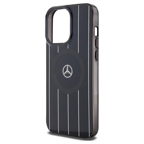Mercedes MEHMP15X23HRSK iPhone 15 Pro Max 6.7" czarny/black hardcase Double Layer Crossed Lines MagSafe