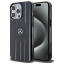 Mercedes MEHMP15L23HRSK iPhone 15 Pro 6.1" czarny/black hardcase Double Layer Crossed Lines MagSafe