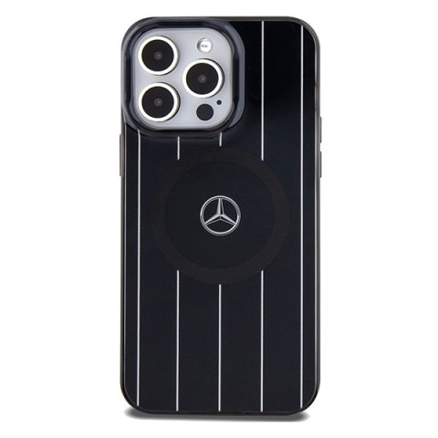 Mercedes MEHMP15L23HRSK iPhone 15 Pro 6.1" czarny/black hardcase Double Layer Crossed Lines MagSafe