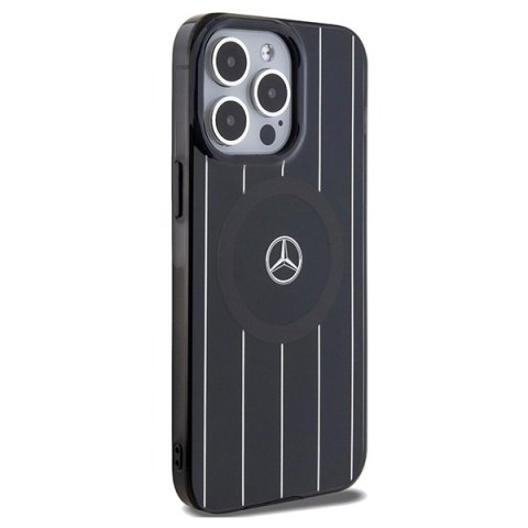 Mercedes MEHMP15L23HRSK iPhone 15 Pro 6.1" czarny/black hardcase Double Layer Crossed Lines MagSafe