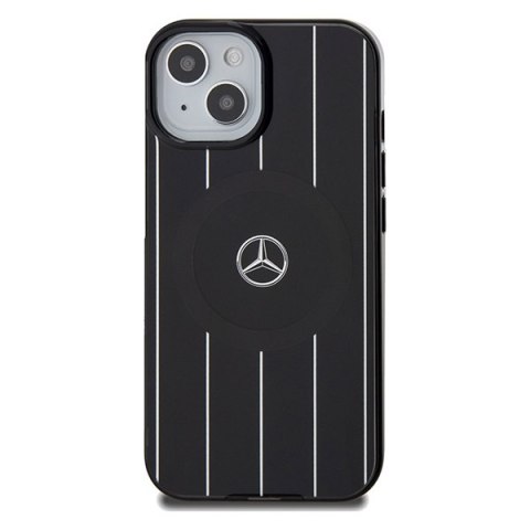Mercedes MEHMP15S23HRSK iPhone 15 6.1" czarny/black hardcase Double Layer Crossed Lines MagSafe