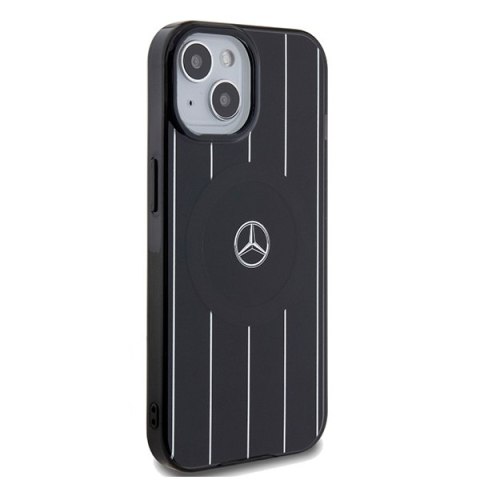 Mercedes MEHMP15S23HRSK iPhone 15 6.1" czarny/black hardcase Double Layer Crossed Lines MagSafe