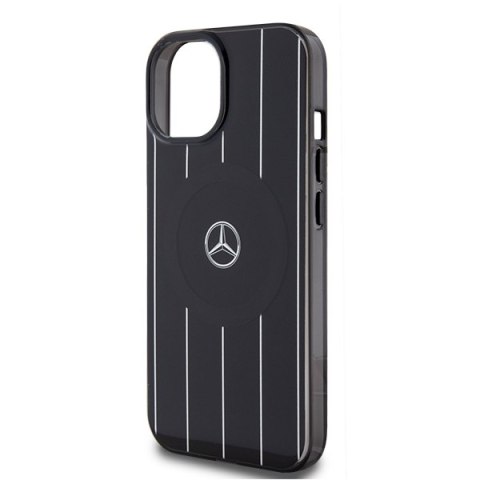 Mercedes MEHMP15S23HRSK iPhone 15 6.1" czarny/black hardcase Double Layer Crossed Lines MagSafe