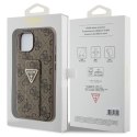 Guess GUHCP15SPGS4TDW iPhone 15 6.1" brązowy/brown hardcase Grip Stand 4G Triangle Strass