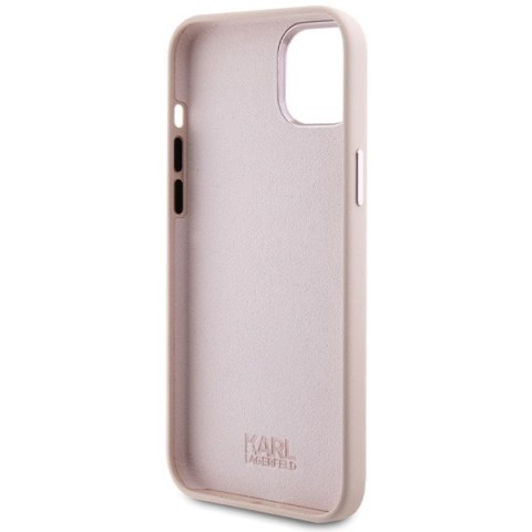 Karl Lagerfeld KLHCP15MSMHCNPP iPhone 15 Plus 6.7" różowy/pink Silicone Choupette Metal Pin