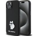 Karl Lagerfeld nakładka do iPhone 15 6,1" KLHCP15SSMHCNPK czarna HC SILICONE C METAL PIN