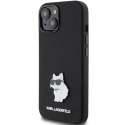 Karl Lagerfeld nakładka do iPhone 15 6,1" KLHCP15SSMHCNPK czarna HC SILICONE C METAL PIN