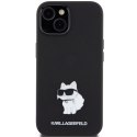 Karl Lagerfeld nakładka do iPhone 15 6,1" KLHCP15SSMHCNPK czarna HC SILICONE C METAL PIN