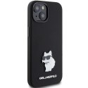 Karl Lagerfeld nakładka do iPhone 15 6,1" KLHCP15SSMHCNPK czarna HC SILICONE C METAL PIN