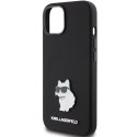 Karl Lagerfeld nakładka do iPhone 15 6,1" KLHCP15SSMHCNPK czarna HC SILICONE C METAL PIN