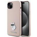 Karl Lagerfeld nakładka do iPhone 15 Plus 6,7" KLHCP15MSMHCNPP różowa HC SILICONE C METAL PIN