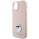 Karl Lagerfeld nakładka do iPhone 15 Plus 6,7" KLHCP15MSMHCNPP różowa HC SILICONE C METAL PIN