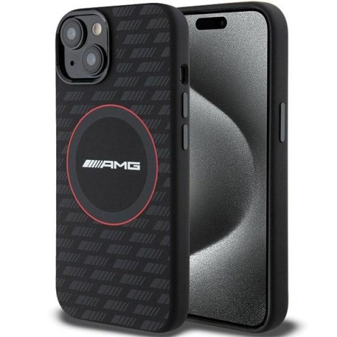 AMG AMHMP15S23SMRK iPhone 15 / 14 / 13 6.1" czarny/black hardcase Silicone Carbon Pattern MagSafe