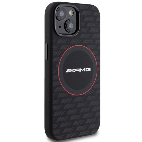 AMG AMHMP15S23SMRK iPhone 15 / 14 / 13 6.1" czarny/black hardcase Silicone Carbon Pattern MagSafe