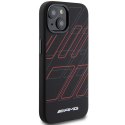 AMG AMHMP15S23SSPK iPhone 15 / 14 / 13 6.1" czarny/black hardcase Silicone Large Rhombuses Pattern MagSafe