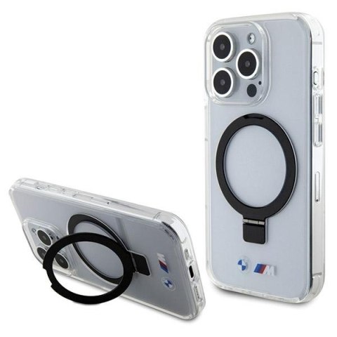 BMW BMHMP15XURST iPhone 15 Pro Max 6.7" przeźroczysty/clear hardcase Ring Stand M Collection MagSafe