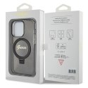 Guess GUHMP13LHRSGSK iPhone 13 Pro / 13 6.1" czarny/black hardcase Ring Stand Script Glitter MagSafe