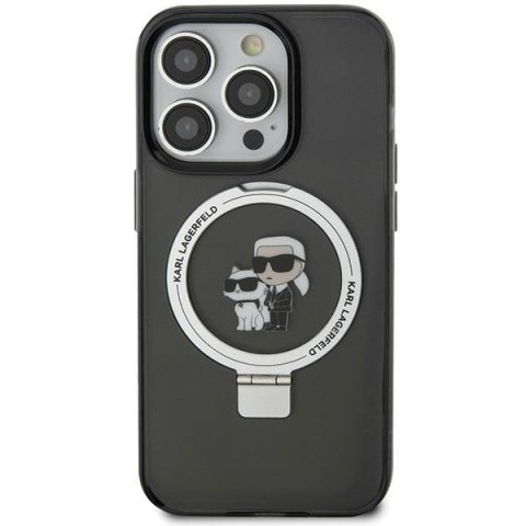 Karl Lagerfeld KLHMN61HMRSKCK iPhone 11 / Xr 6.1" czarny/black hardcase Ring Stand Karl&Choupettte MagSafe