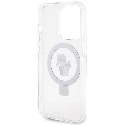 Karl Lagerfeld KLHMP13XHMRSKCH iPhone 13 Pro Max 6.7" biały/white hardcase Ring Stand Karl&Choupettte MagSafe