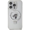 Karl Lagerfeld KLHMP13LHMRSKCH iPhone 13 Pro / 13 6.1" biały/white hardcase Ring Stand Karl&Choupettte MagSafe