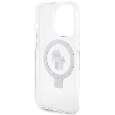 Karl Lagerfeld KLHMP13LHMRSKCH iPhone 13 Pro / 13 6.1" biały/white hardcase Ring Stand Karl&Choupettte MagSafe
