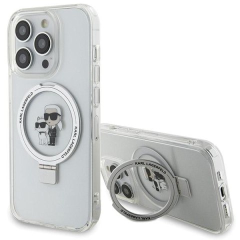 Karl Lagerfeld KLHMP14XHMRSKCH iPhone 14 Pro Max 6.7" biały/white hardcase Ring Stand Karl&Choupettte MagSafe