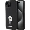 Karl Lagerfeld nakładka do iPhone 15 Plus 6,7" KLHCP15MSMHKNPK czarna HC SILICONE IKONIK METAL PIN