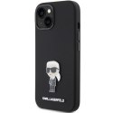 Karl Lagerfeld nakładka do iPhone 15 Plus 6,7" KLHCP15MSMHKNPK czarna HC SILICONE IKONIK METAL PIN