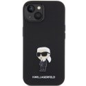 Karl Lagerfeld nakładka do iPhone 15 Plus 6,7" KLHCP15MSMHKNPK czarna HC SILICONE IKONIK METAL PIN