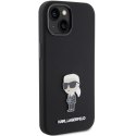 Karl Lagerfeld nakładka do iPhone 15 Plus 6,7" KLHCP15MSMHKNPK czarna HC SILICONE IKONIK METAL PIN