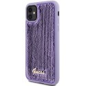 Guess GUHCN61PSFDGSU iPhone 11 / Xr 6.1" fioletowy/purple hardcase Sequin Script Metal