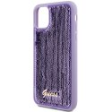 Guess GUHCN61PSFDGSU iPhone 11 / Xr 6.1" fioletowy/purple hardcase Sequin Script Metal