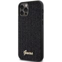 Guess GUHCP12MPMSDGSK iPhone 12/12 Pro 6.1" czarny/black hardcase Disco Metal Script