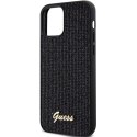 Guess GUHCP12MPMSDGSK iPhone 12/12 Pro 6.1" czarny/black hardcase Disco Metal Script