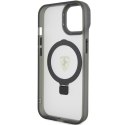Ferrari FEHMP15MUSCAK iPhone 15 Plus / 14 Plus 6.7" transparentny dymny hardcase Ring Stand 2023 Collection MagSafe