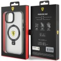 Ferrari FEHMP15MUSCAK iPhone 15 Plus / 14 Plus 6.7" transparentny dymny hardcase Ring Stand 2023 Collection MagSafe