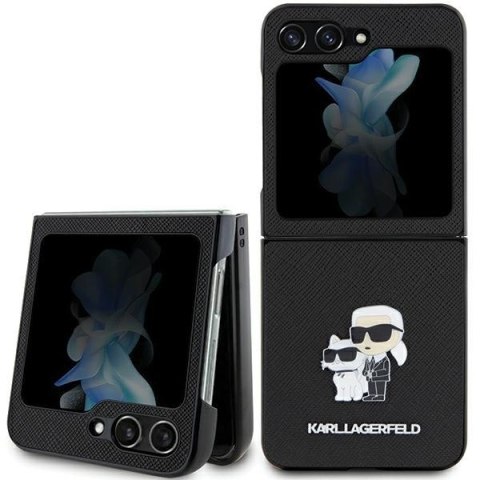 Karl Lagerfeld nakładka do Samsung Galaxy Z Flip 5 KLHCZF5SAKCNPK KARL czarna HC SAFFIANO K&C PIN