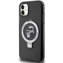 Karl Lagerfeld KLHMN61HMRSKCK iPhone 11 / Xr 6.1" czarny/black hardcase Ring Stand Karl&Choupettte MagSafe