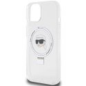 Karl Lagerfeld KLHMP15SHMRSKHH iPhone 15 6.1" biały/white hardcase Ring Stand Karl Head MagSafe