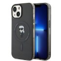 Karl Lagerfeld nakładka do iPhone 15 6,1" KLHMP15SHFCKNOK czarna hardcase IML Ikonik MagSafe