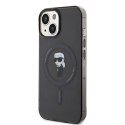 Karl Lagerfeld nakładka do iPhone 15 6,1" KLHMP15SHFCKNOK czarna hardcase IML Ikonik MagSafe