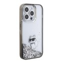 Karl Lagerfeld nakładka do iPhone 15 Pro 6,1" KLHCP15LLKCNSK transparent hardcase Liquid Glitter Choupette
