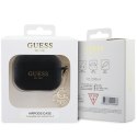 Guess GUAP2LECG4K AirPods Pro 2 (2022/2023) cover czarny/black Liquid Silicone Glitter Triangle Charm
