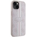 Guess GUHMP15SP4RPSP iPhone 15 / 14 / 13 6.1" różowy/pink hardcase 4G Printed Stripes MagSafe