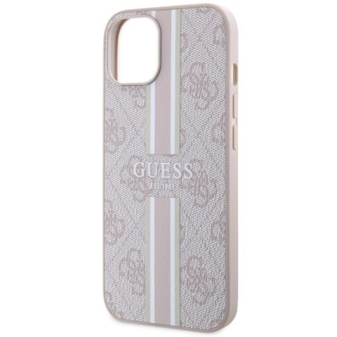 Guess GUHMP15SP4RPSP iPhone 15 / 14 / 13 6.1" różowy/pink hardcase 4G Printed Stripes MagSafe